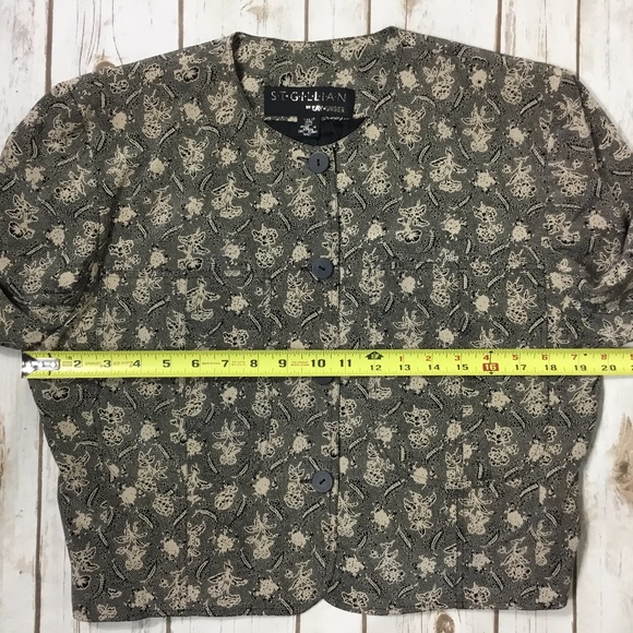 Vintage St. Gillian by Kay Unger Silk Crop Jacket - Picture 6 of 8